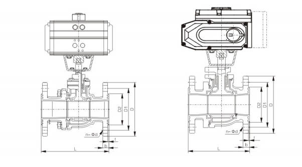 Fluorine Lined Ball Valve